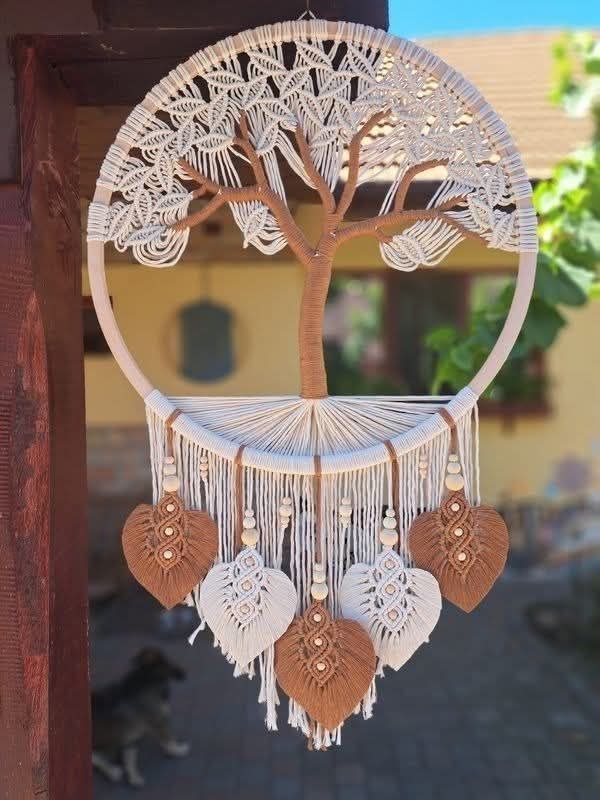 Gyvybės medis - sapnų gaudyklė - macrame